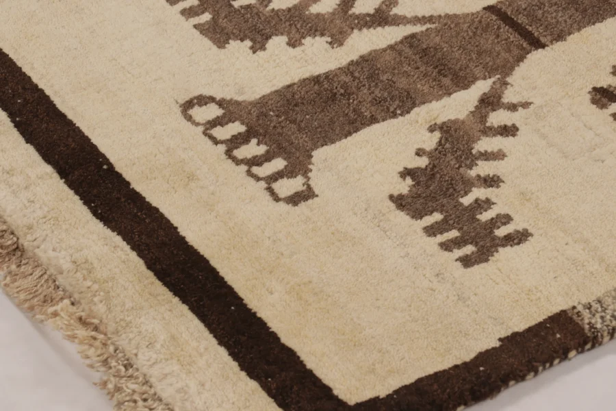 Vintage Persian Gabbeh Tribal Runner Rug