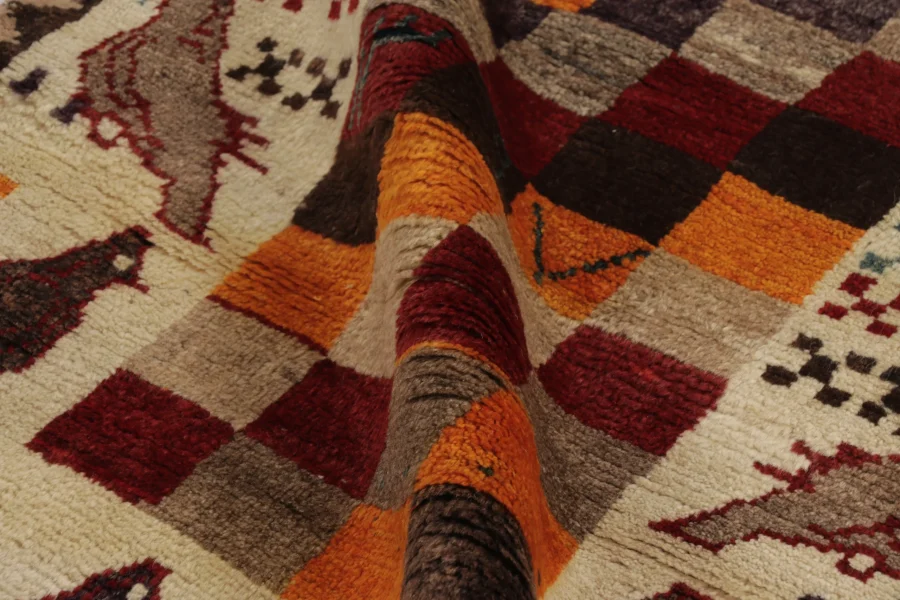 Vintage Persian Gabbeh Pictorial Rug