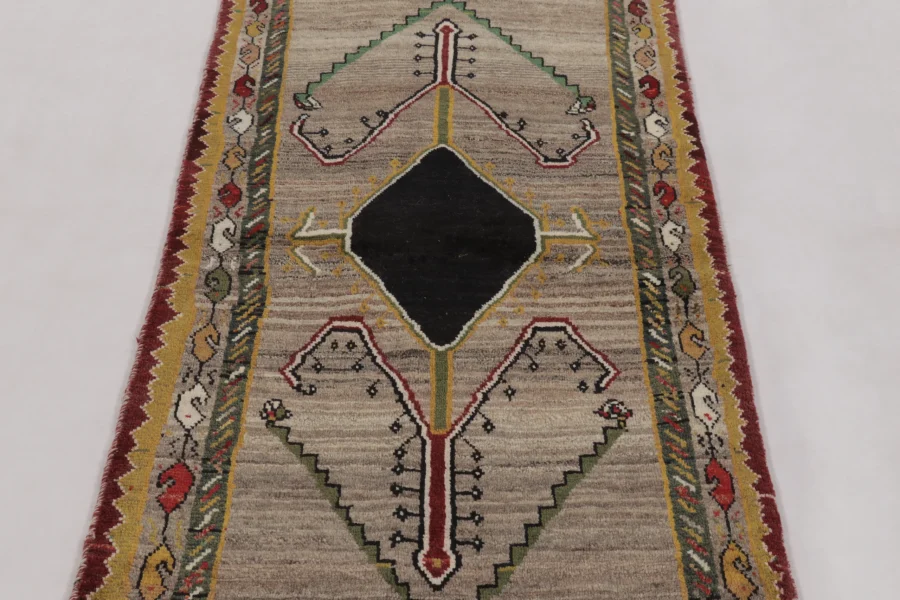 Vintage Persian Gabbeh Runner Rug