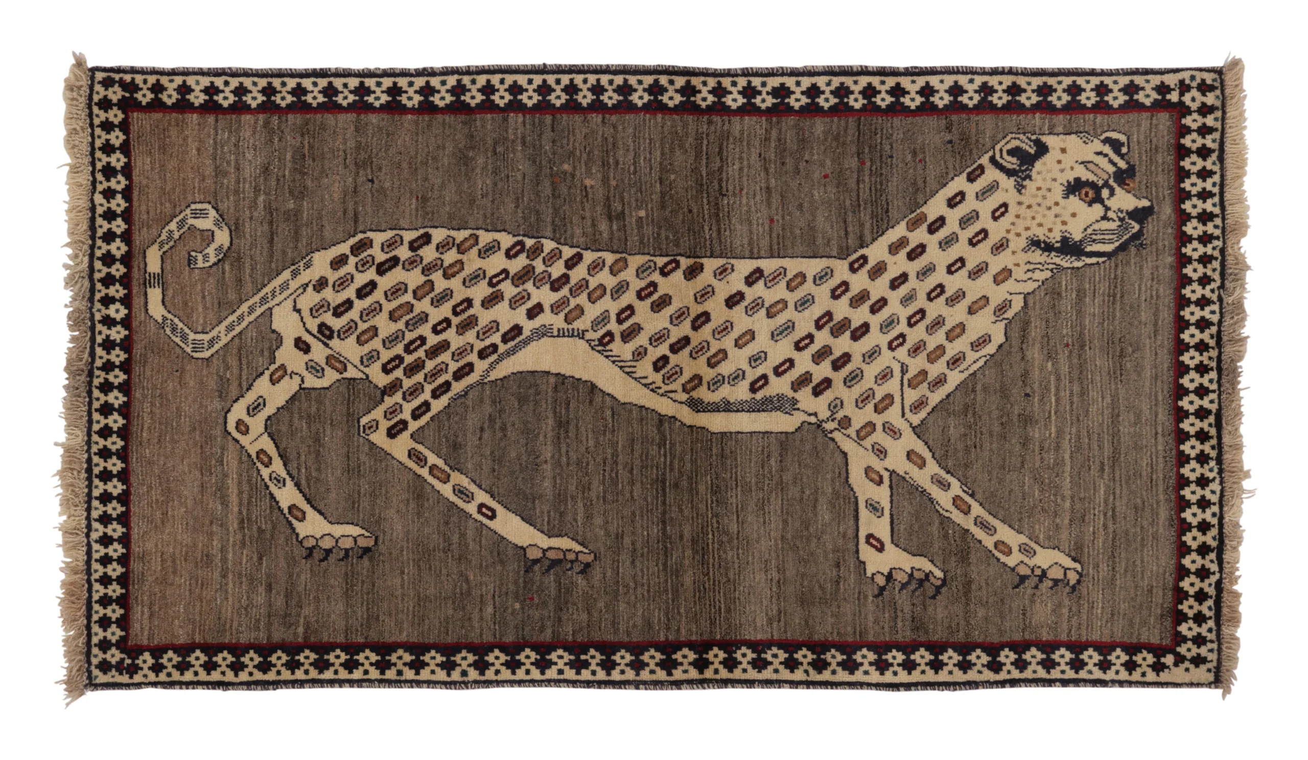 Vintage Persian Gabbeh Runner Rug