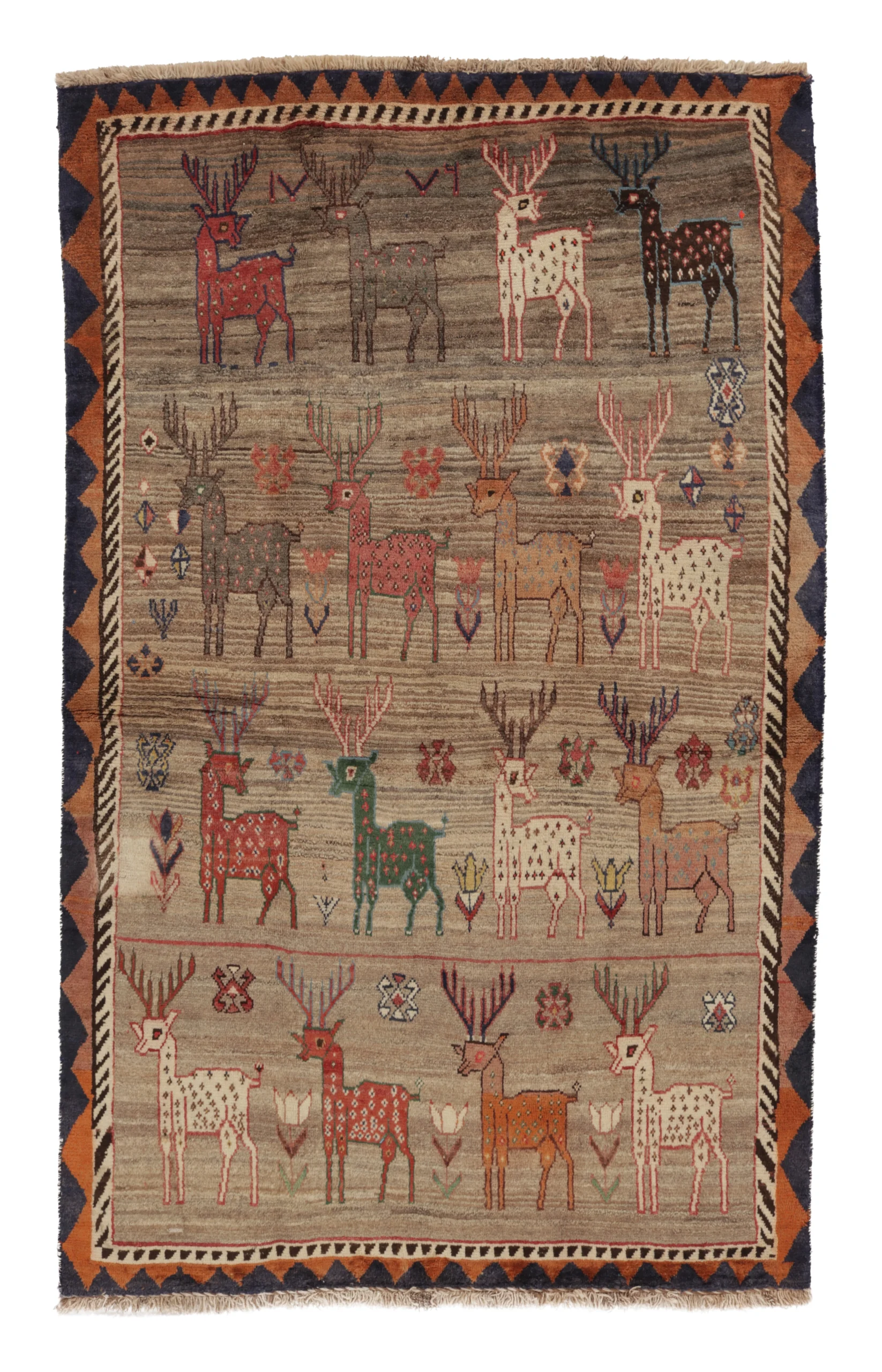 Vintage Persian Gabbeh Rug