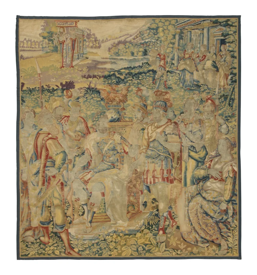 Antique 17th Century European Flemish Tapestry with Narrative Pictorial - Rug & Kilim