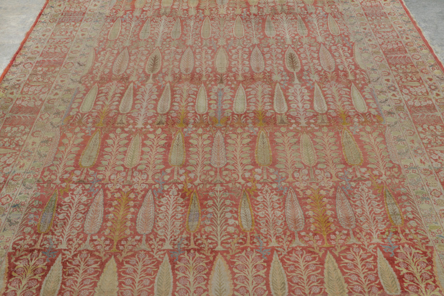 Antique Tabriz Floral Rug