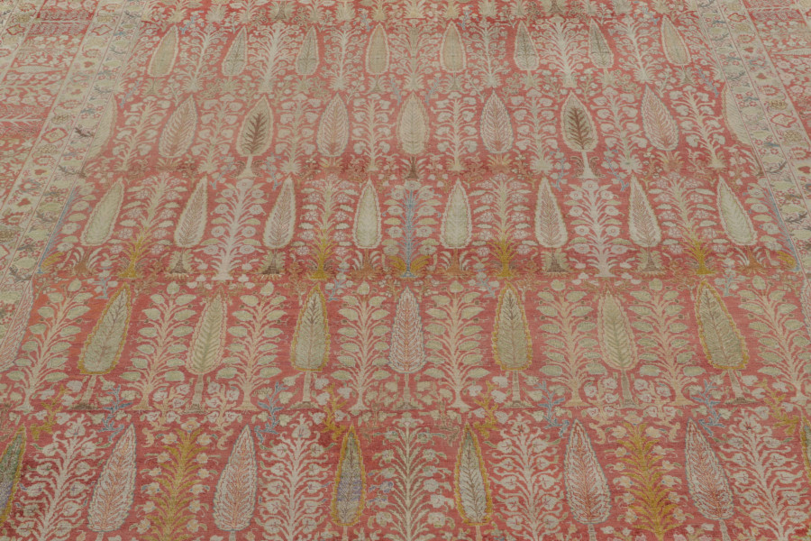 Antique Tabriz Floral Rug