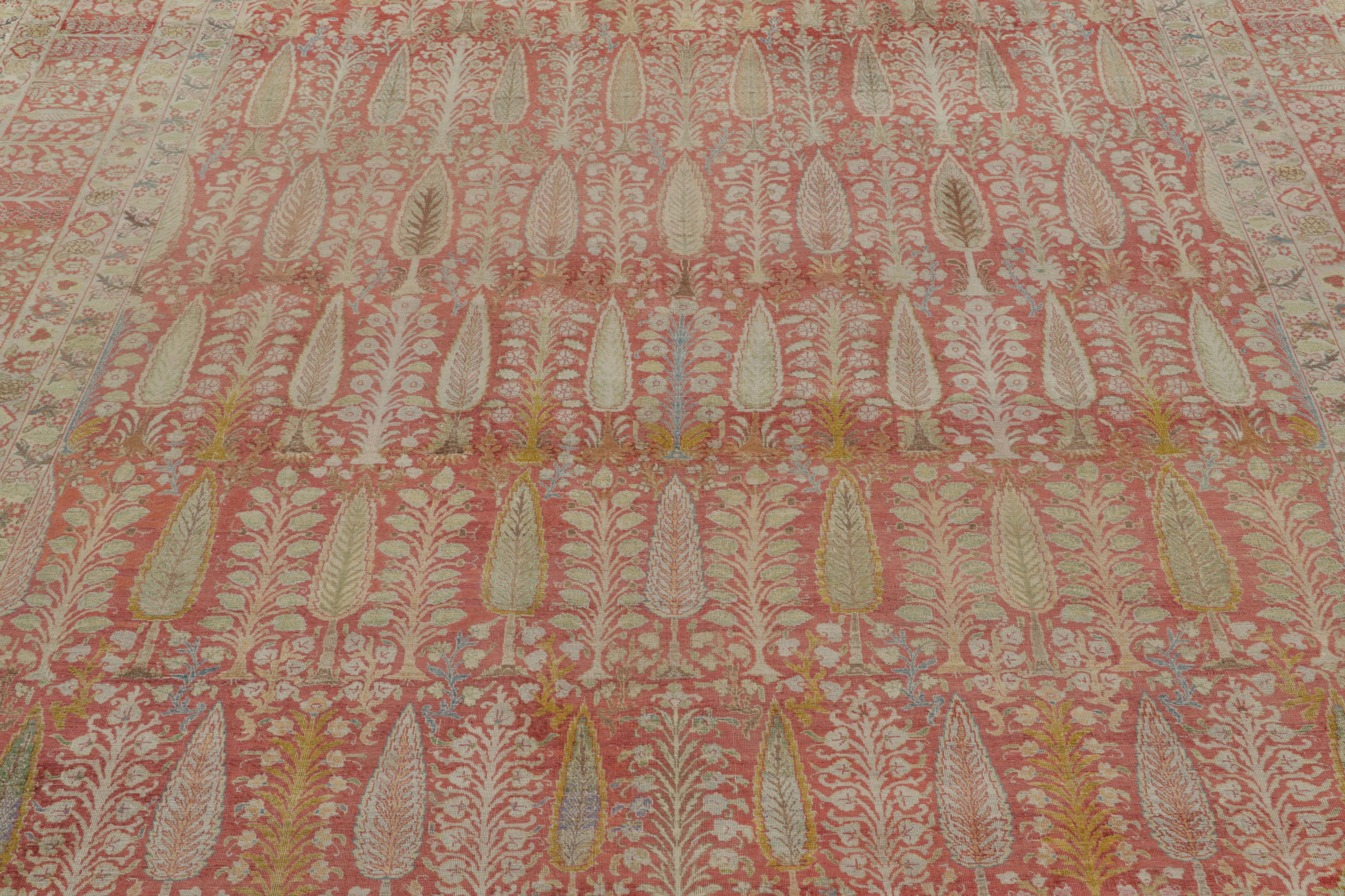 Antique Tabriz Floral Rug