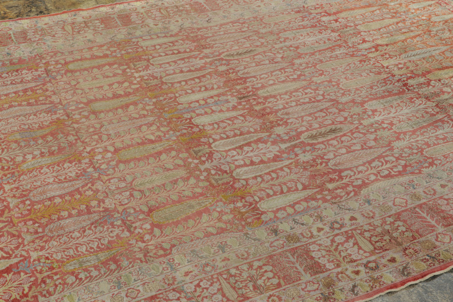 Antique Tabriz Floral Rug