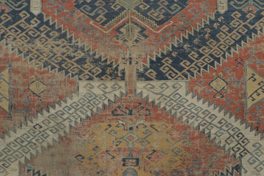 Antique Soumak Dragon Rug