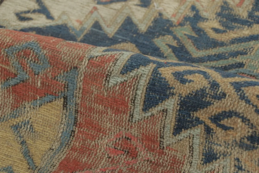 Antique Soumak Dragon Rug