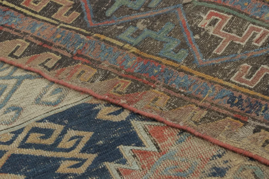 Antique Soumak Dragon Rug