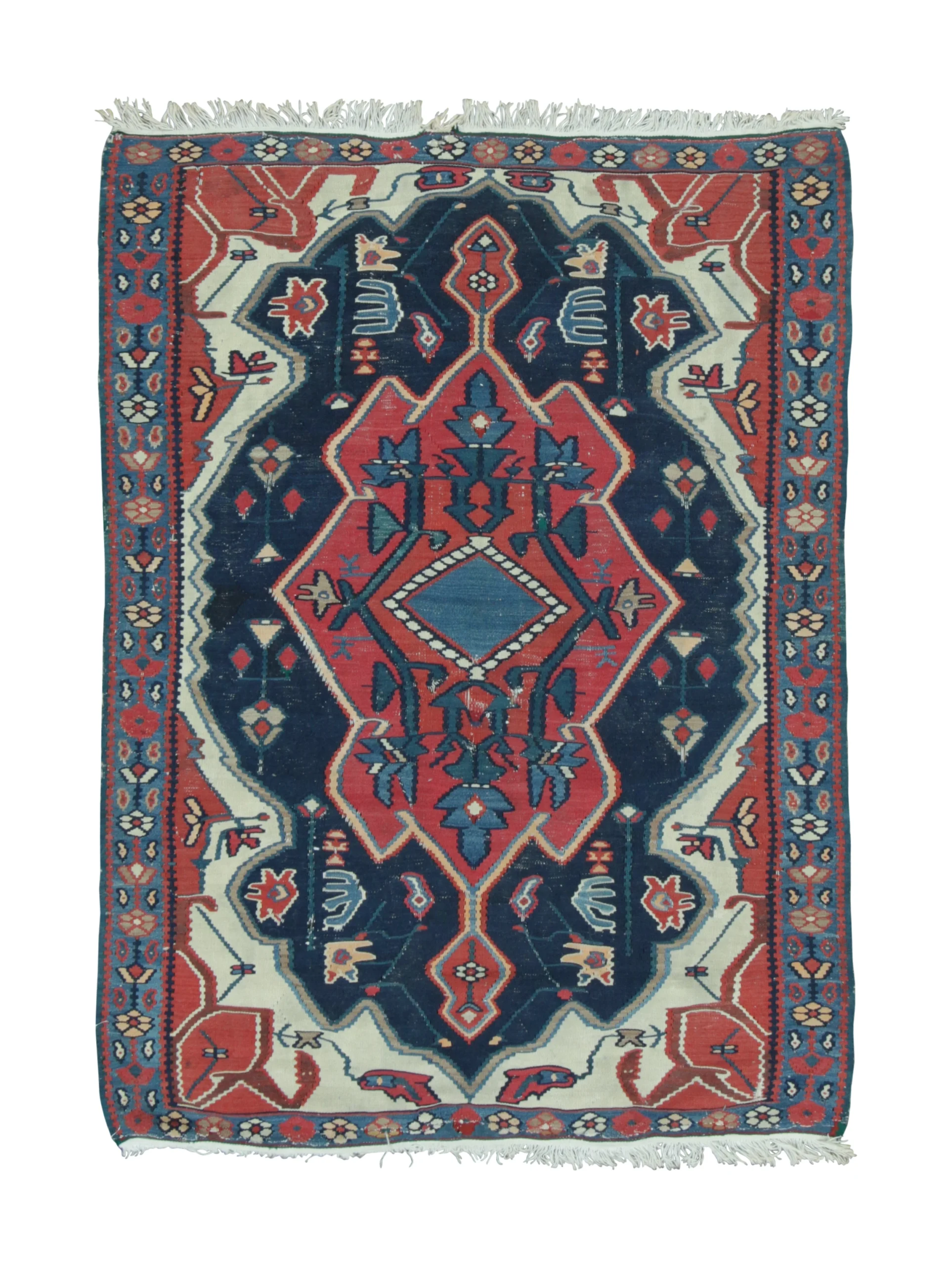 Antique Bidjar Medallion Kilim