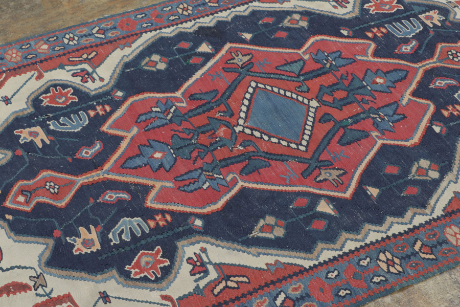 Antique Bidjar Medallion Kilim