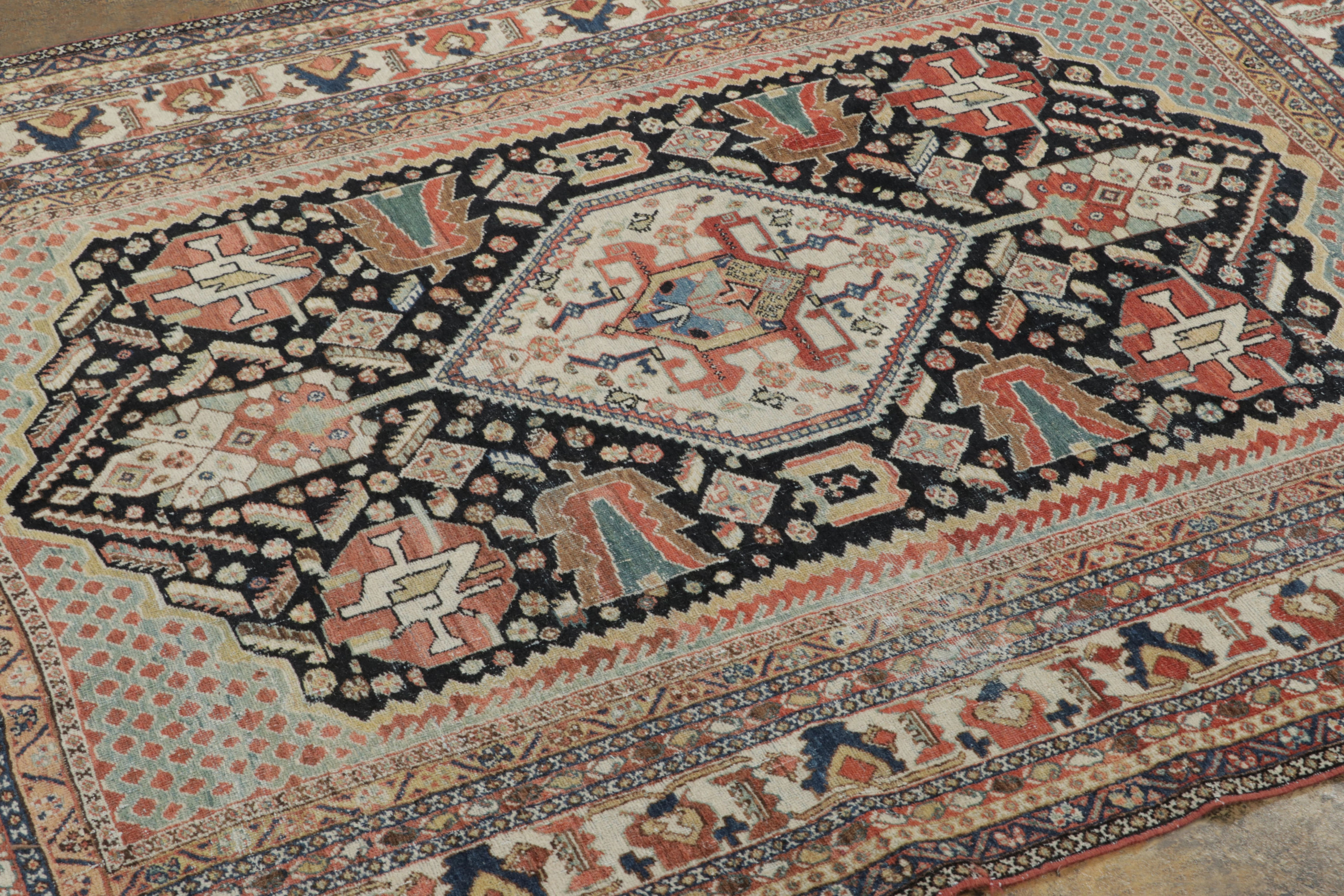 Antique Qashqai Tribal Rug