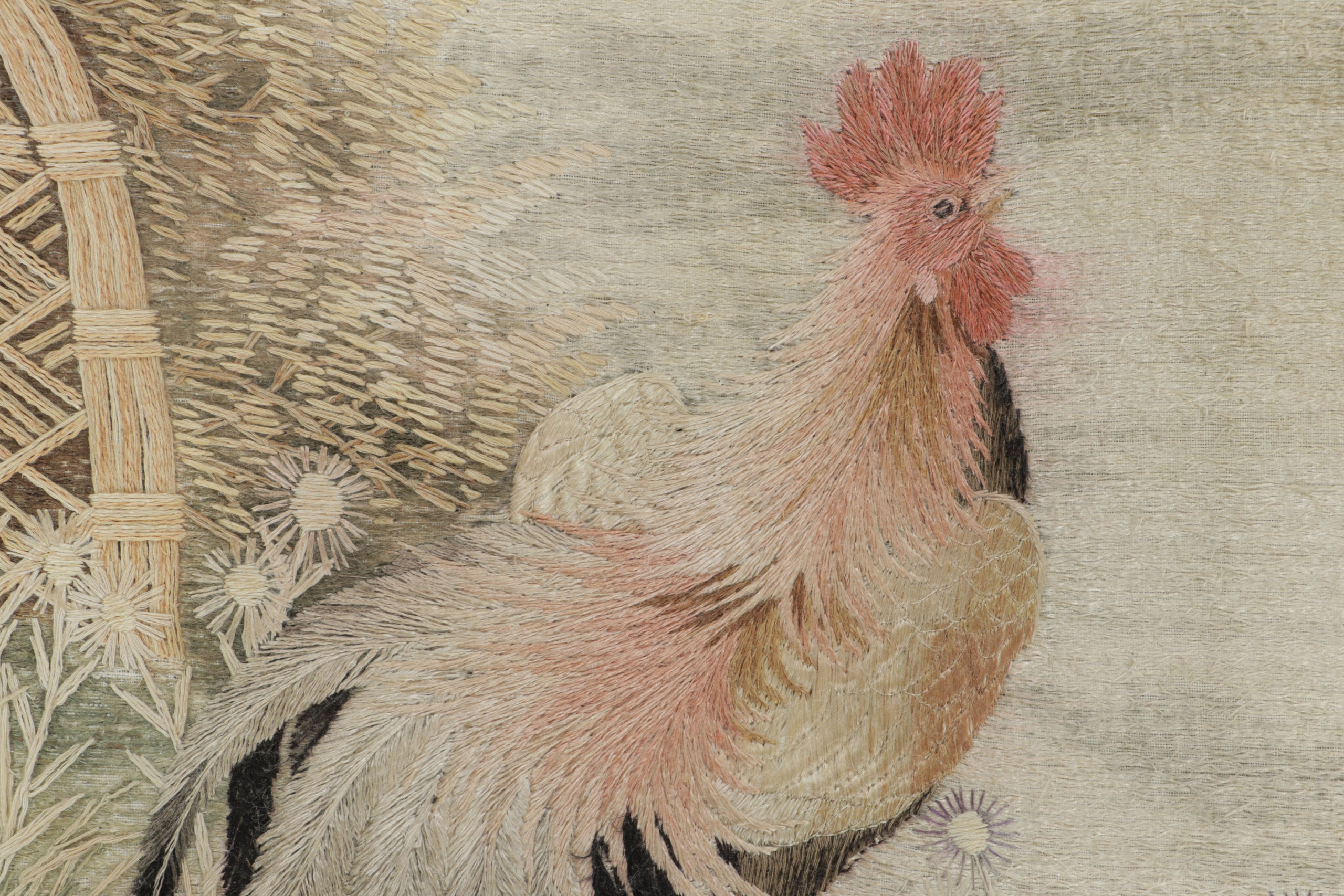 Antique Japanese Pictorial Tapestry Runner