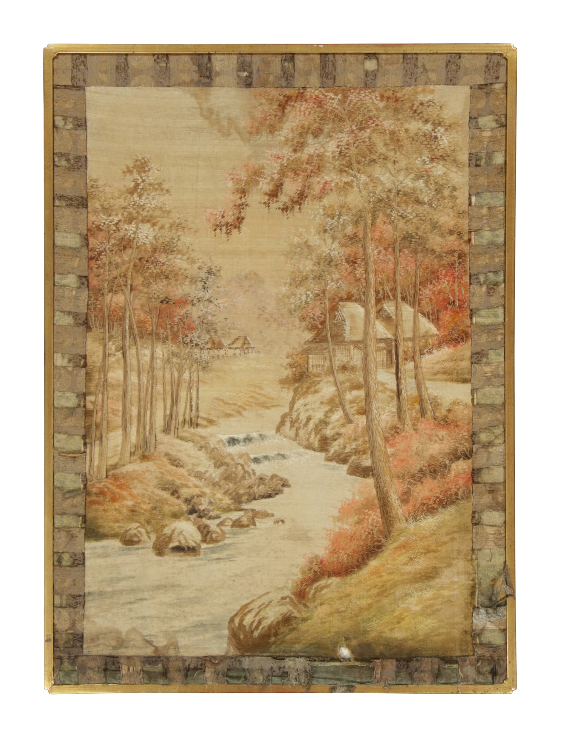 Antique Pictorial Tapestry Rug