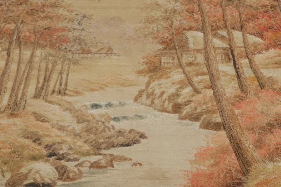 Antique Pictorial Tapestry Rug