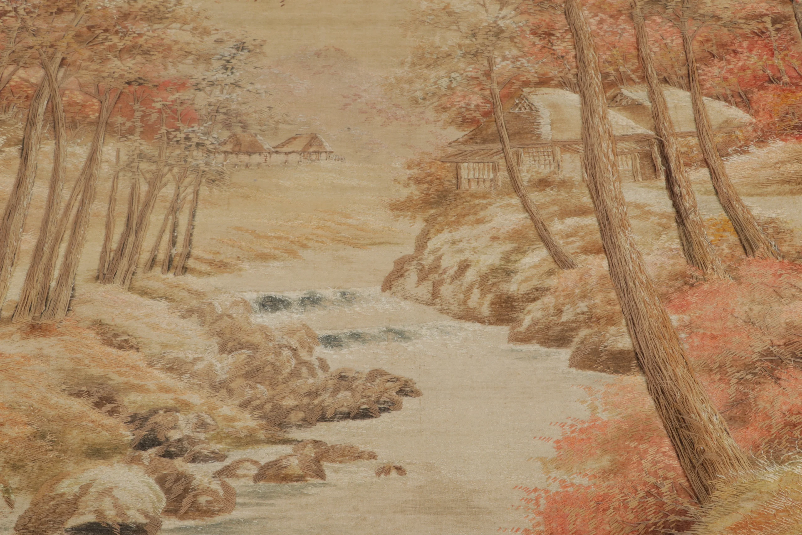 Antique Pictorial Tapestry Rug