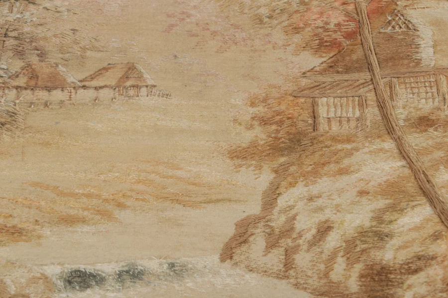 Antique Pictorial Tapestry Rug
