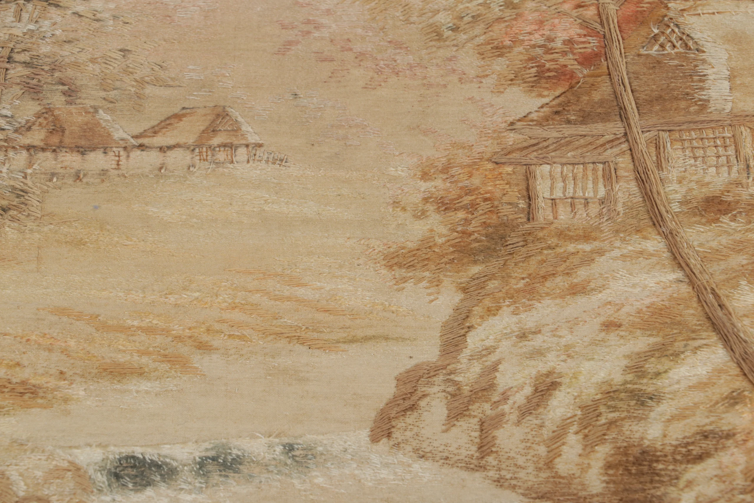 Antique Pictorial Tapestry Rug