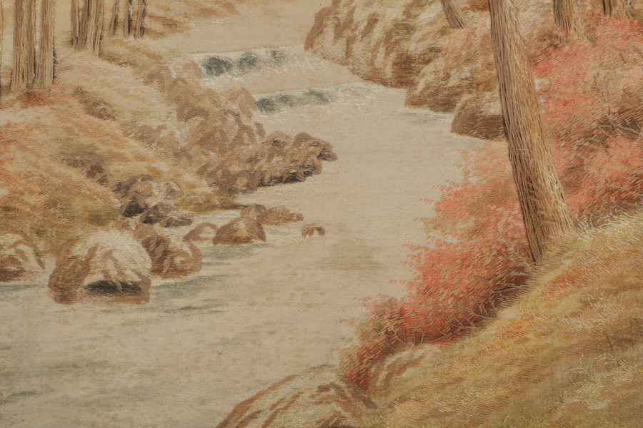 Antique Pictorial Tapestry Rug