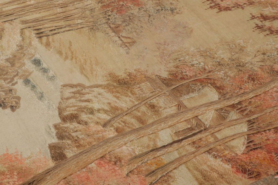 Antique Pictorial Tapestry Rug