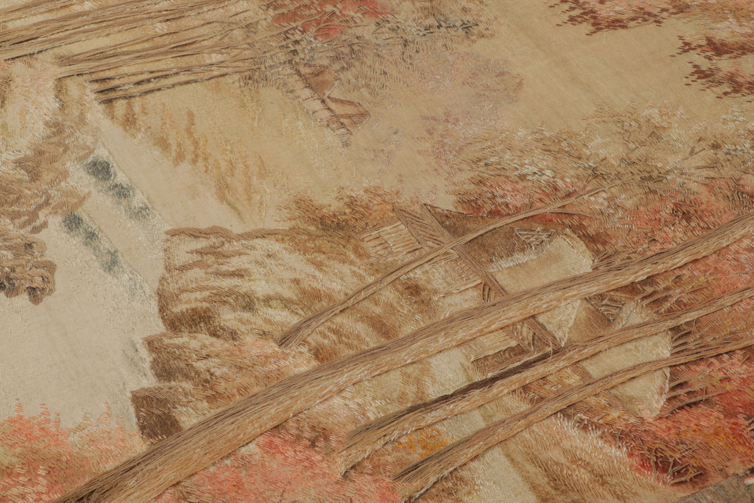 Antique Pictorial Tapestry Rug