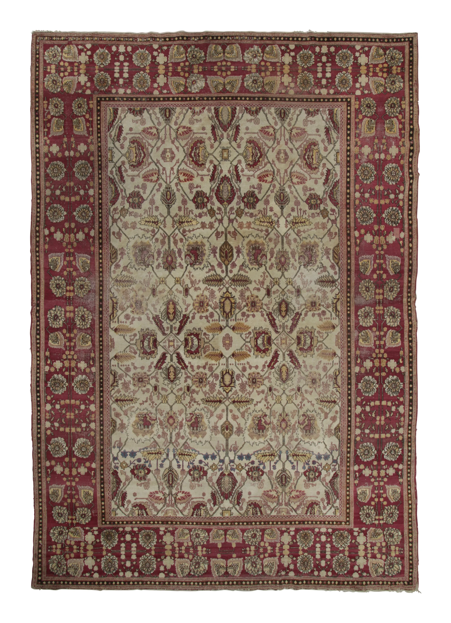 Oversized Antique Agra Rug