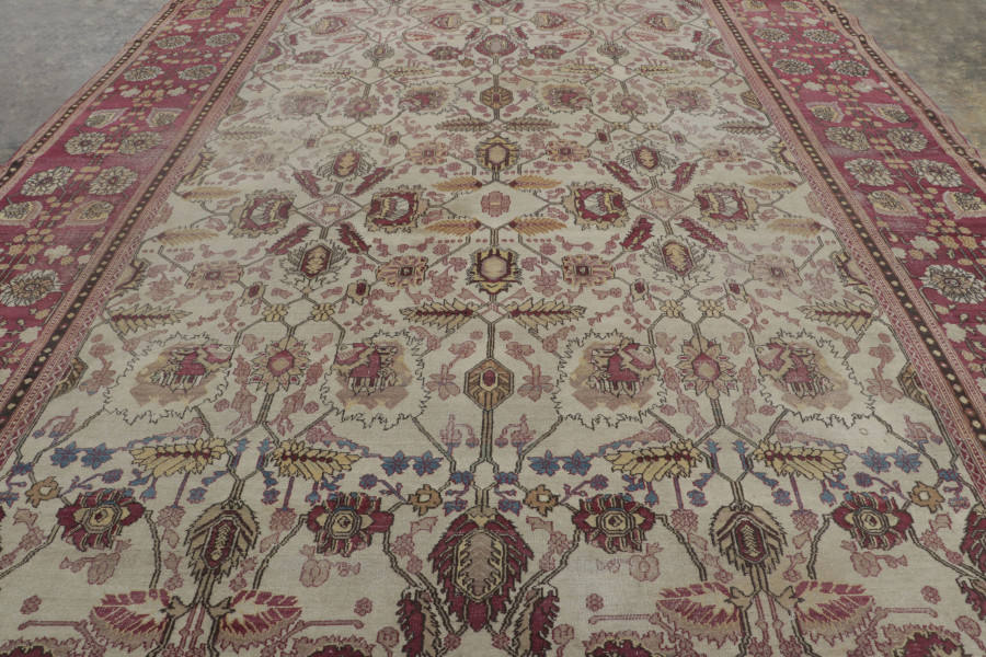 Oversized Antique Agra Rug