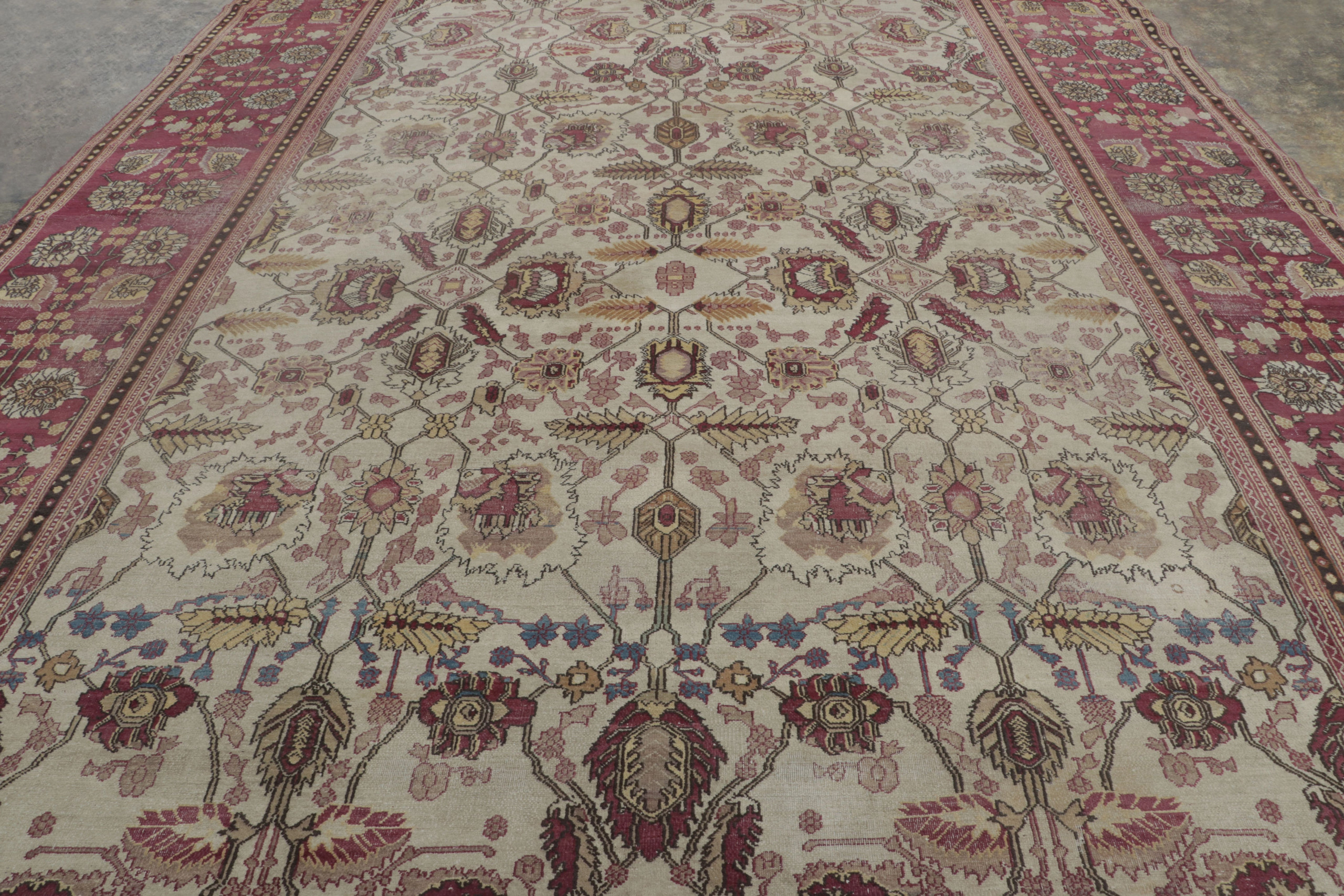 Oversized Antique Agra Rug