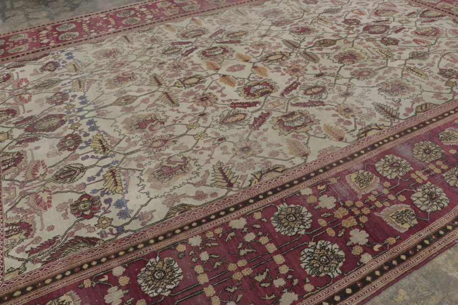 Oversized Antique Agra Rug