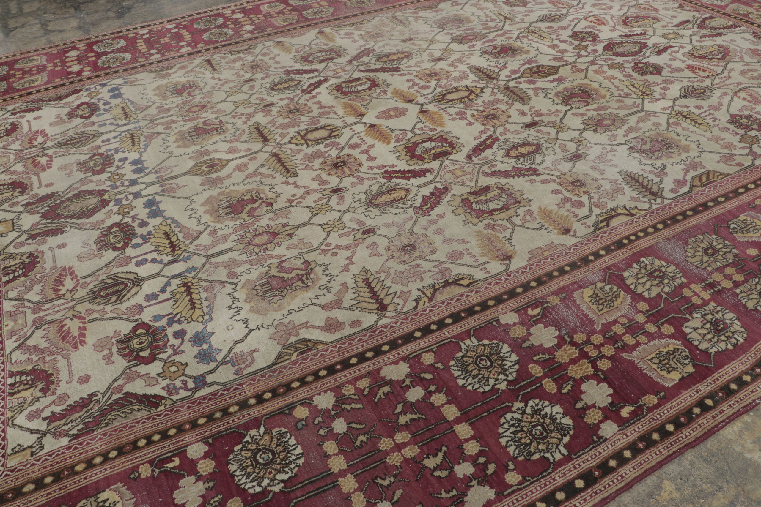 Oversized Antique Agra Rug