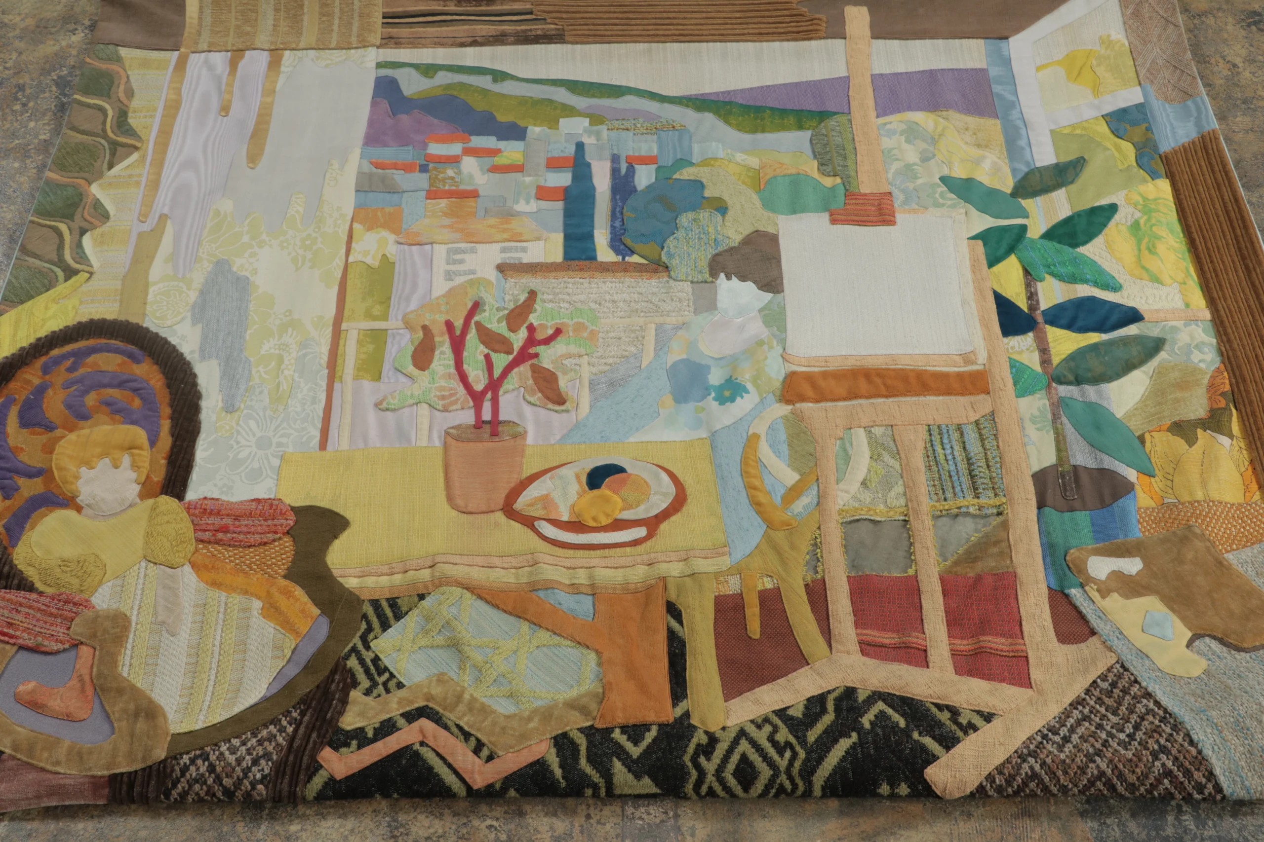 Vintage European Still Life Pictorial Tapestry