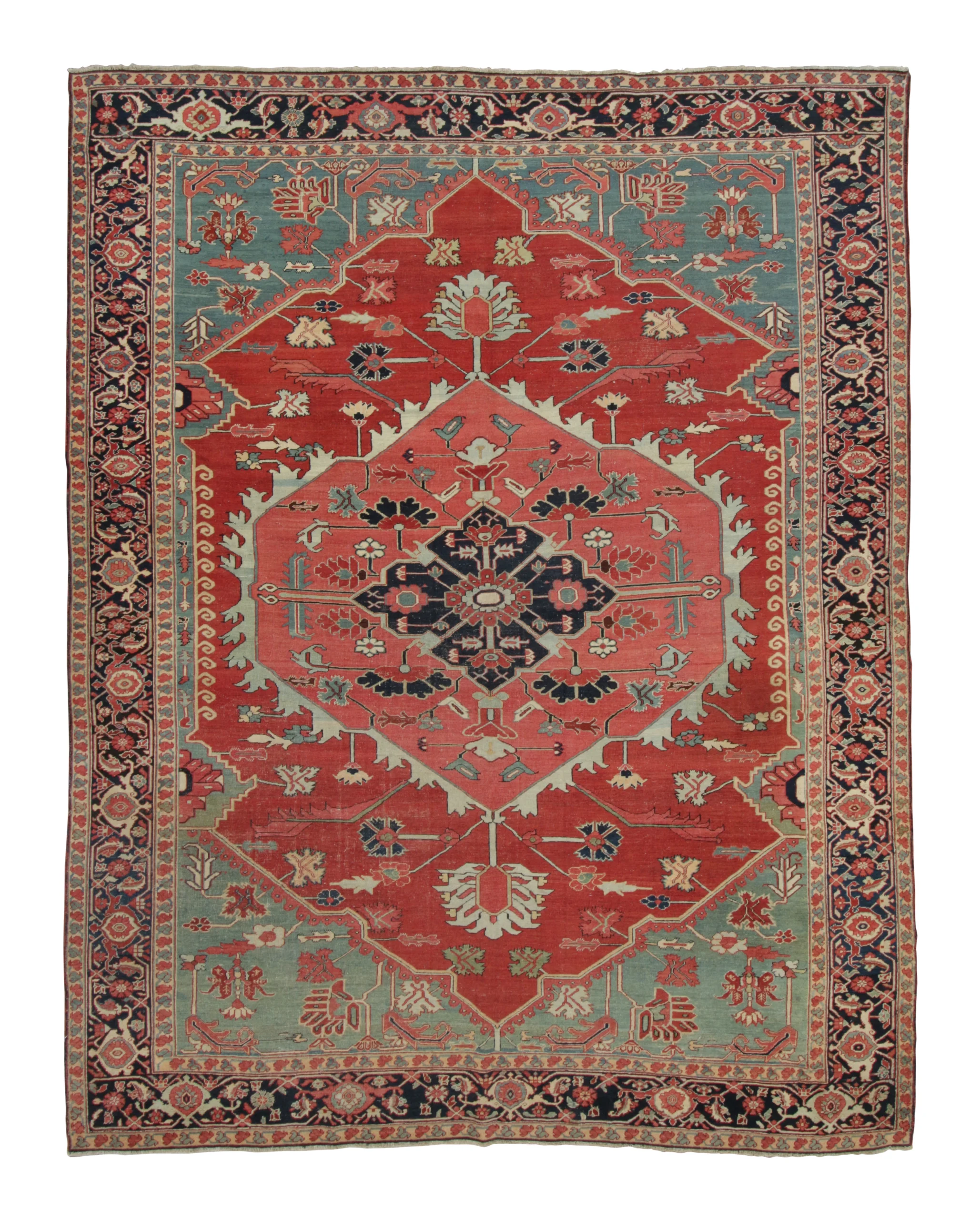 Antique Persian Serapi Rug