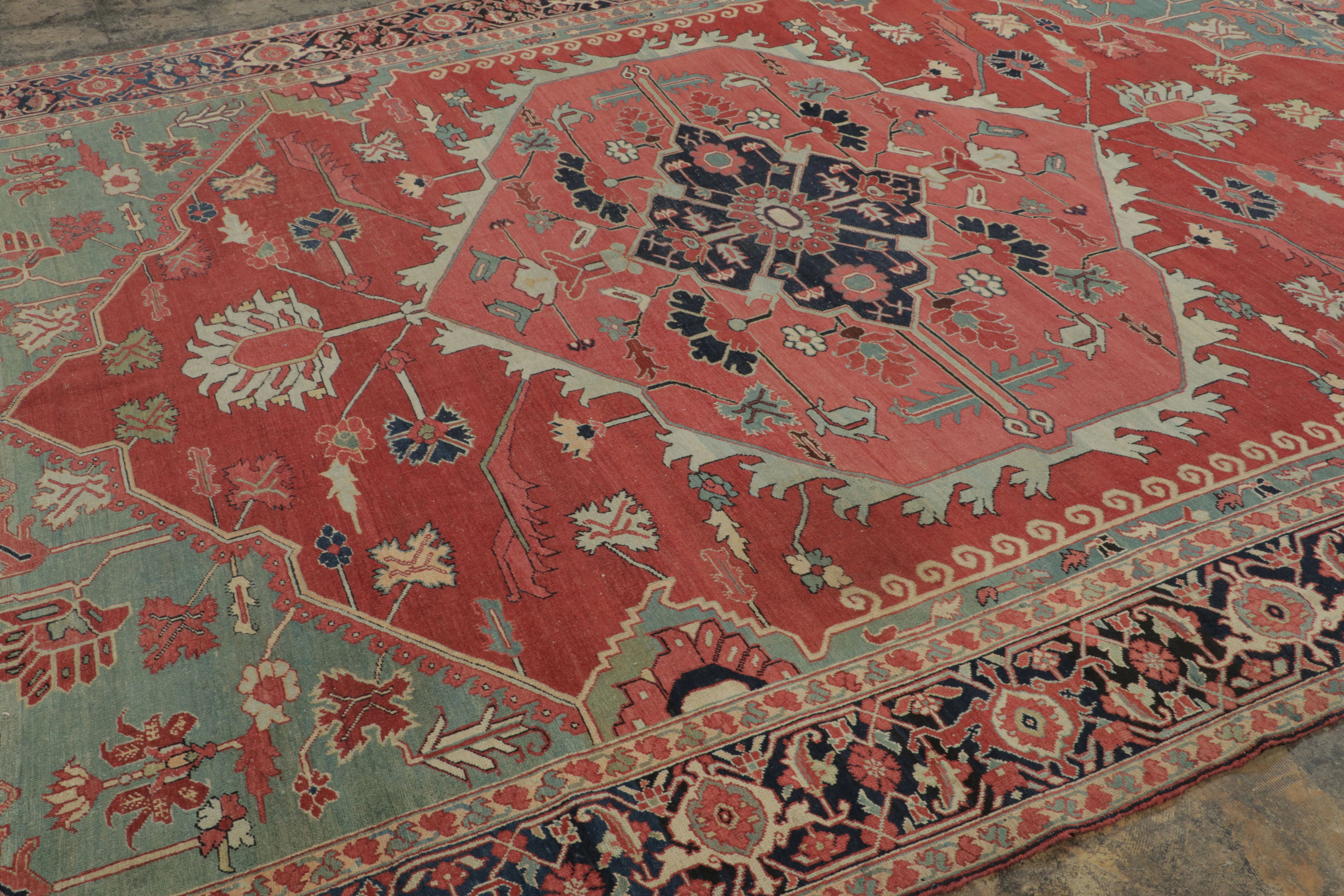 Antique Persian Serapi Rug