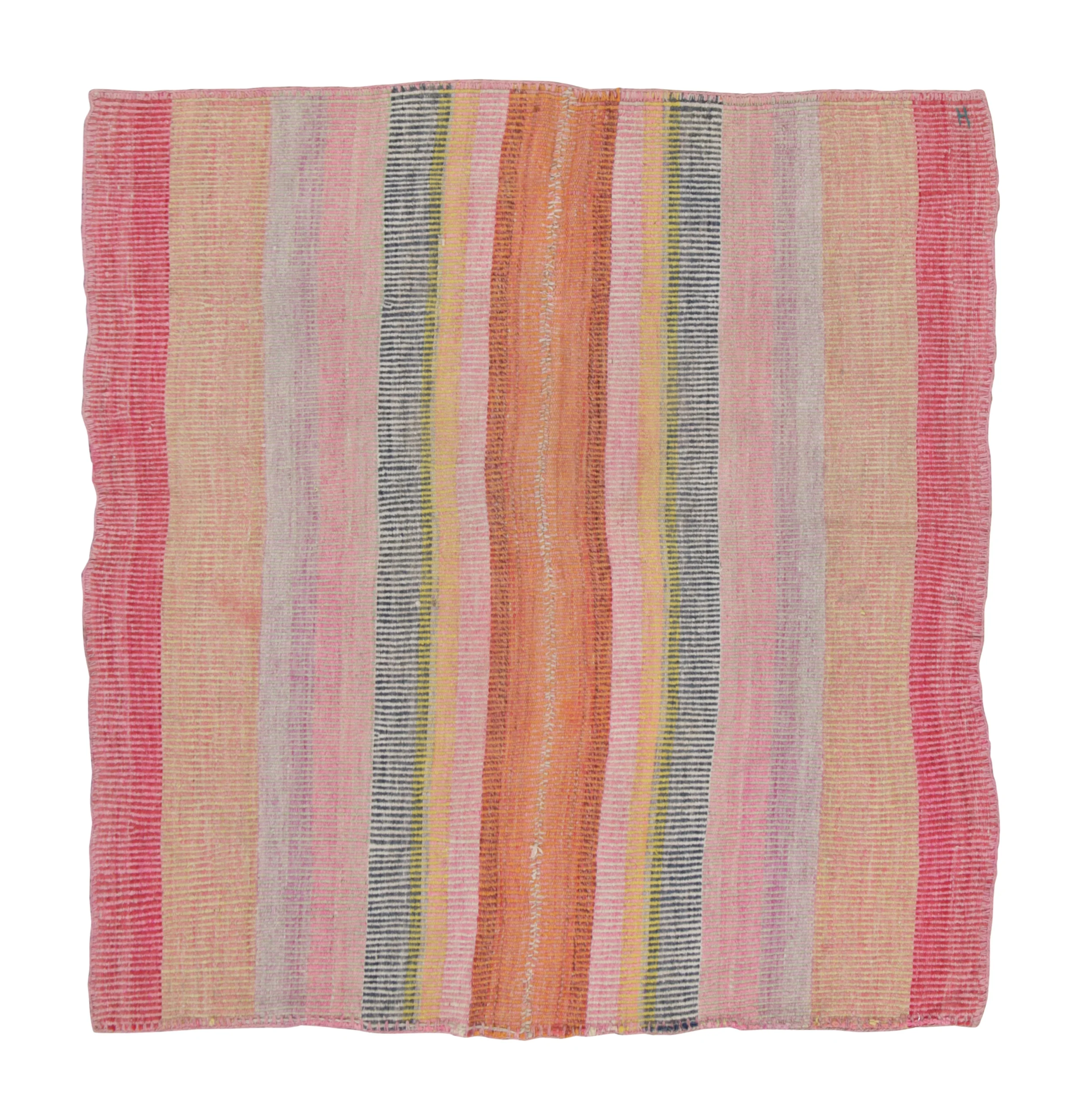 Vintage Peruvian Square Kilim