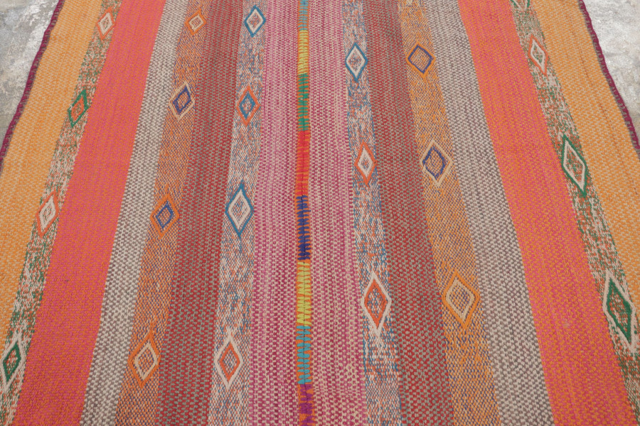 Vintage Peruvian Square Kilim