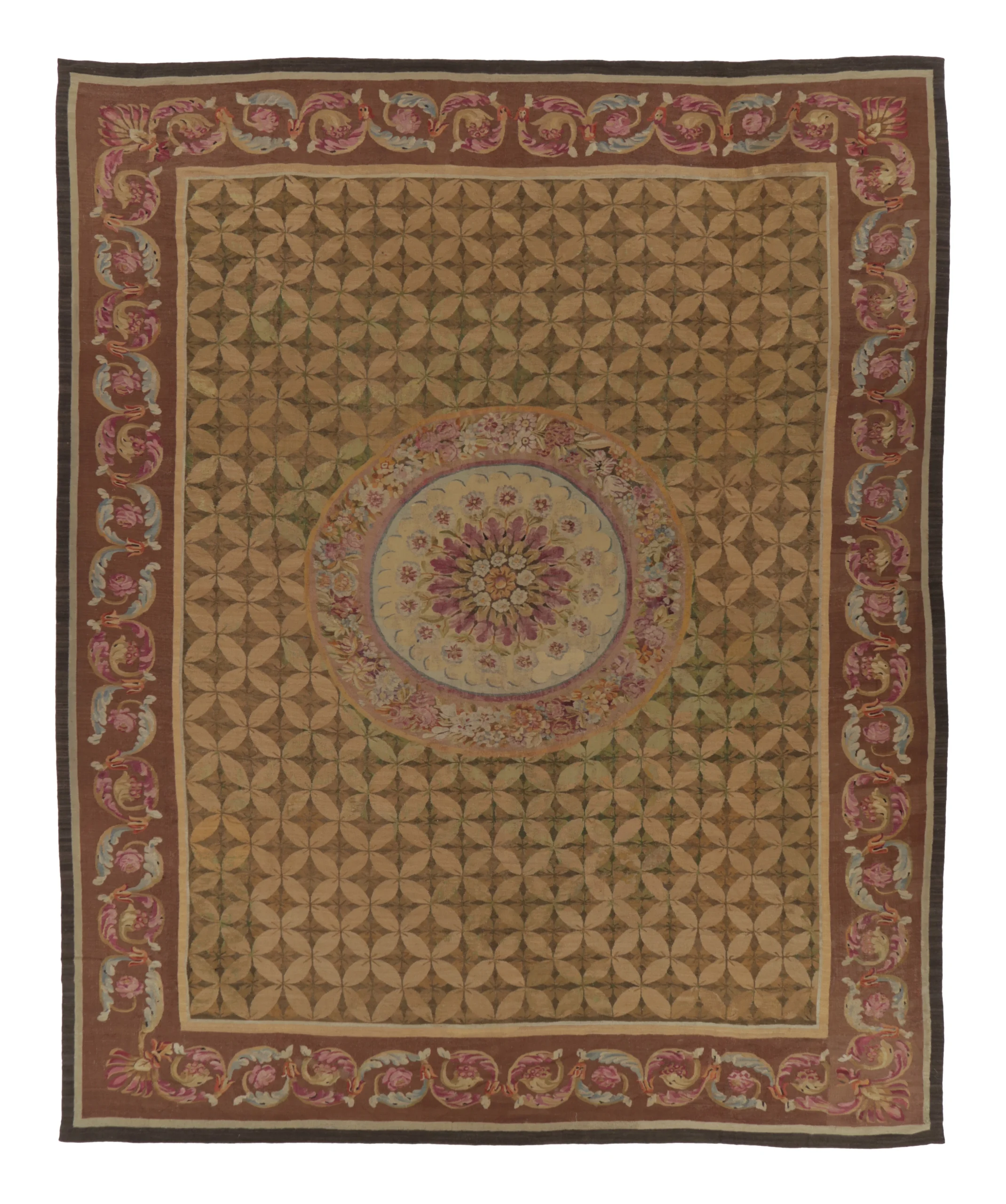 Antique Oversized Aubusson Rug