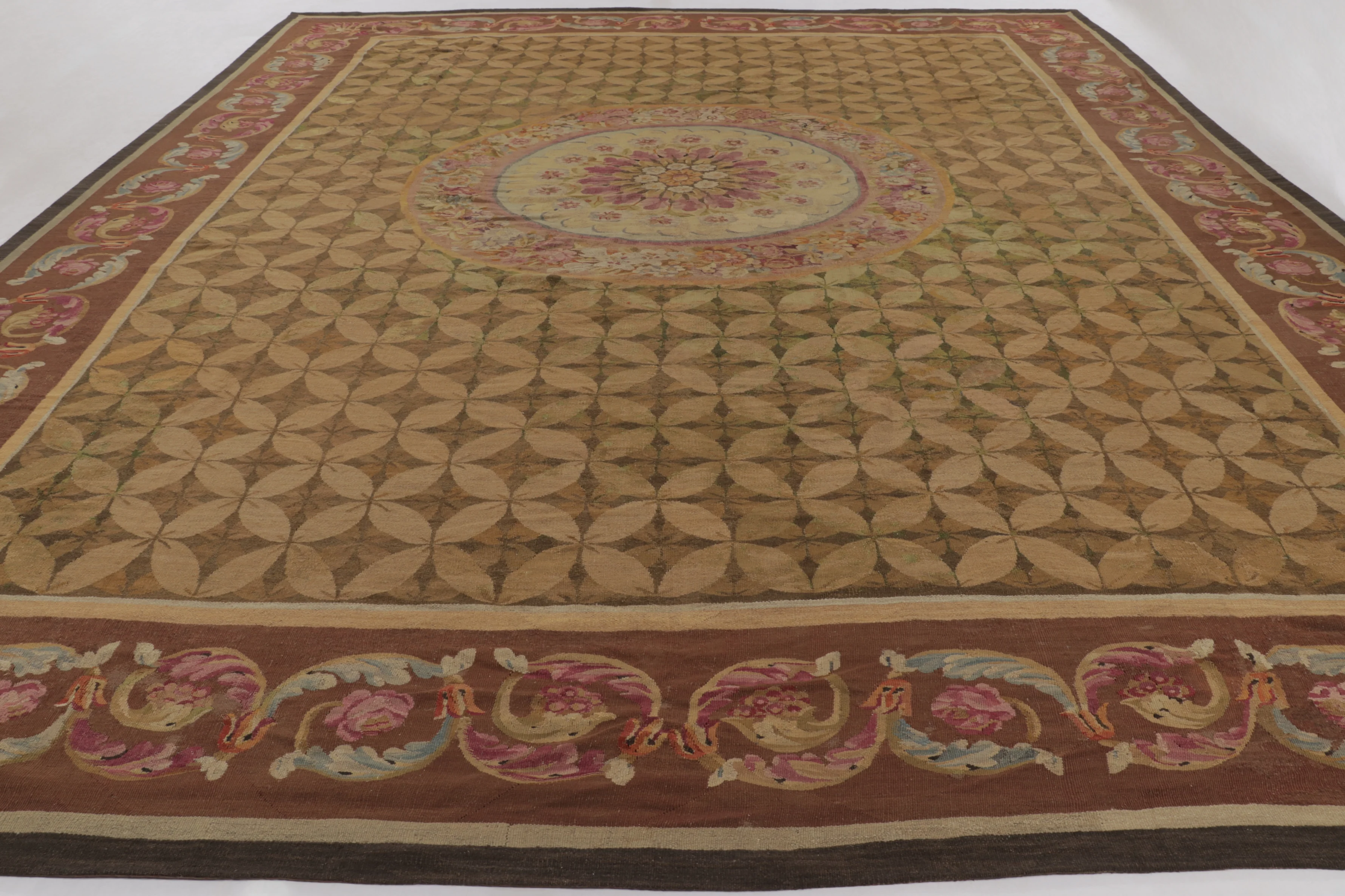 Antique Oversized Aubusson Rug