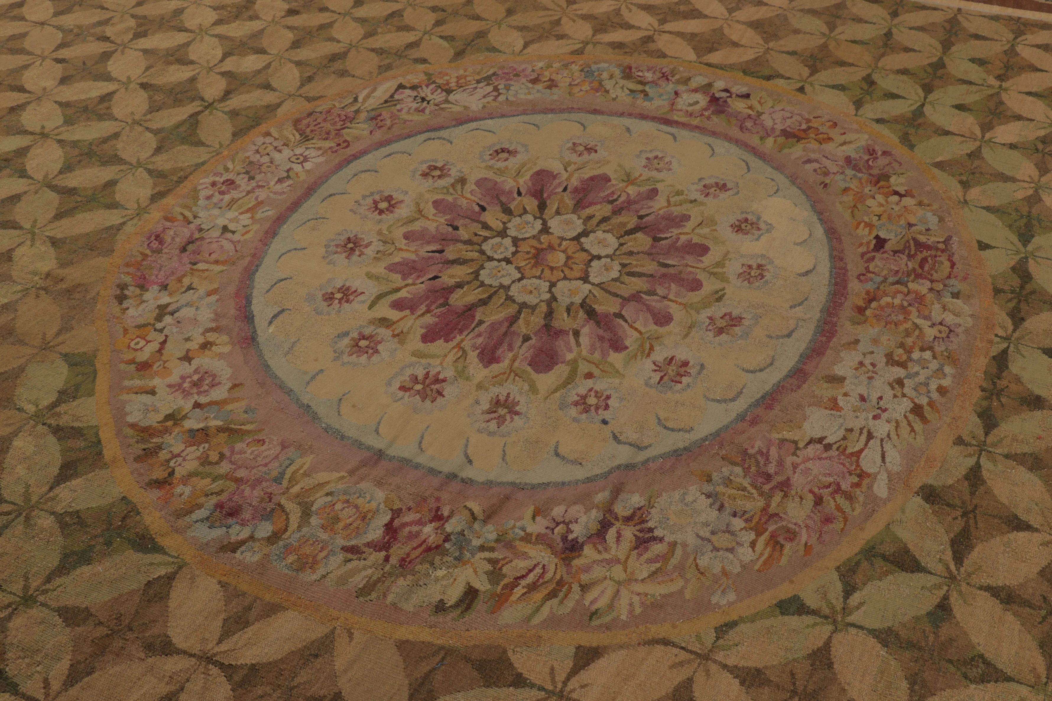 Antique Oversized Aubusson Rug