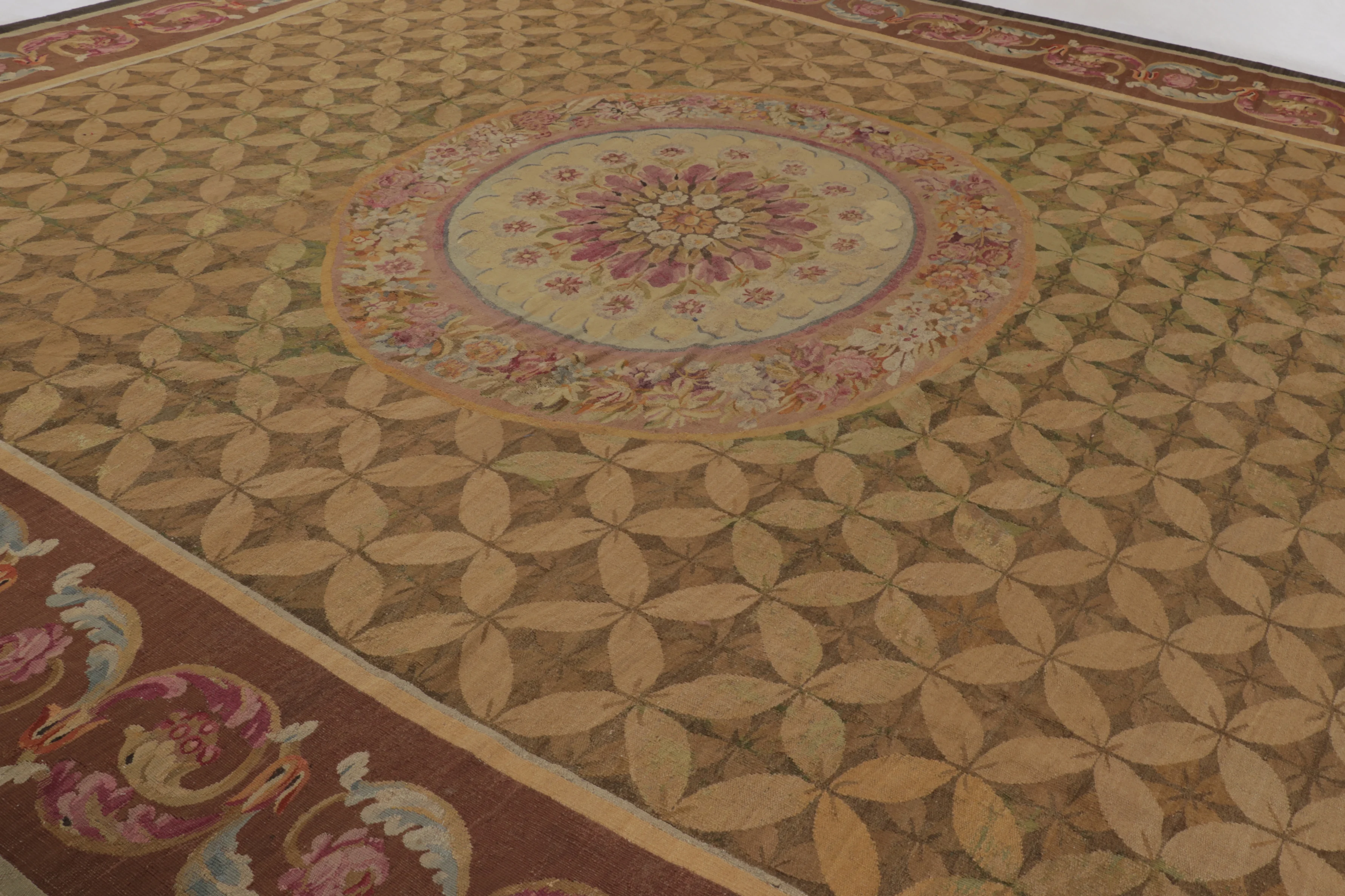 Antique Oversized Aubusson Rug