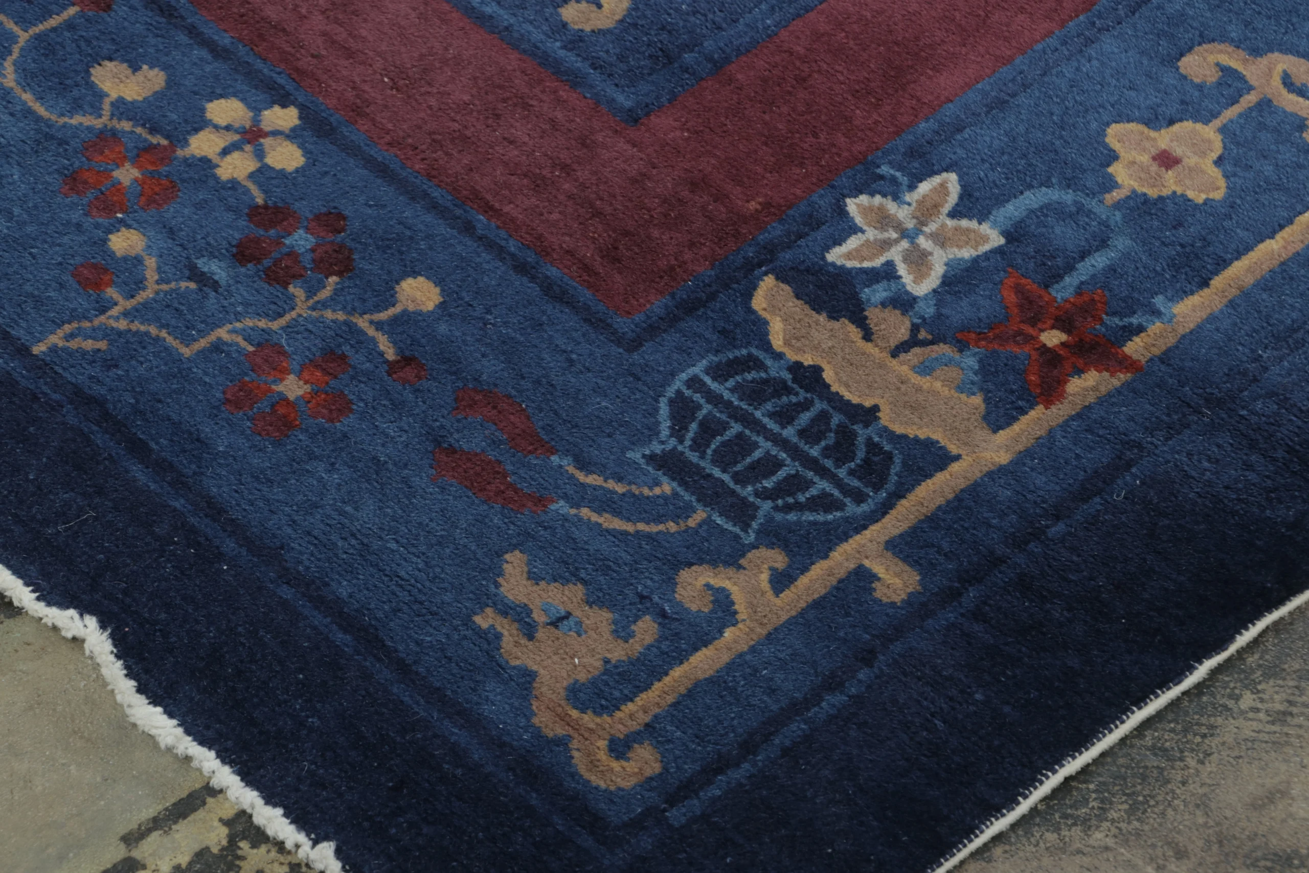 Antique Chinese Art Deco Rug