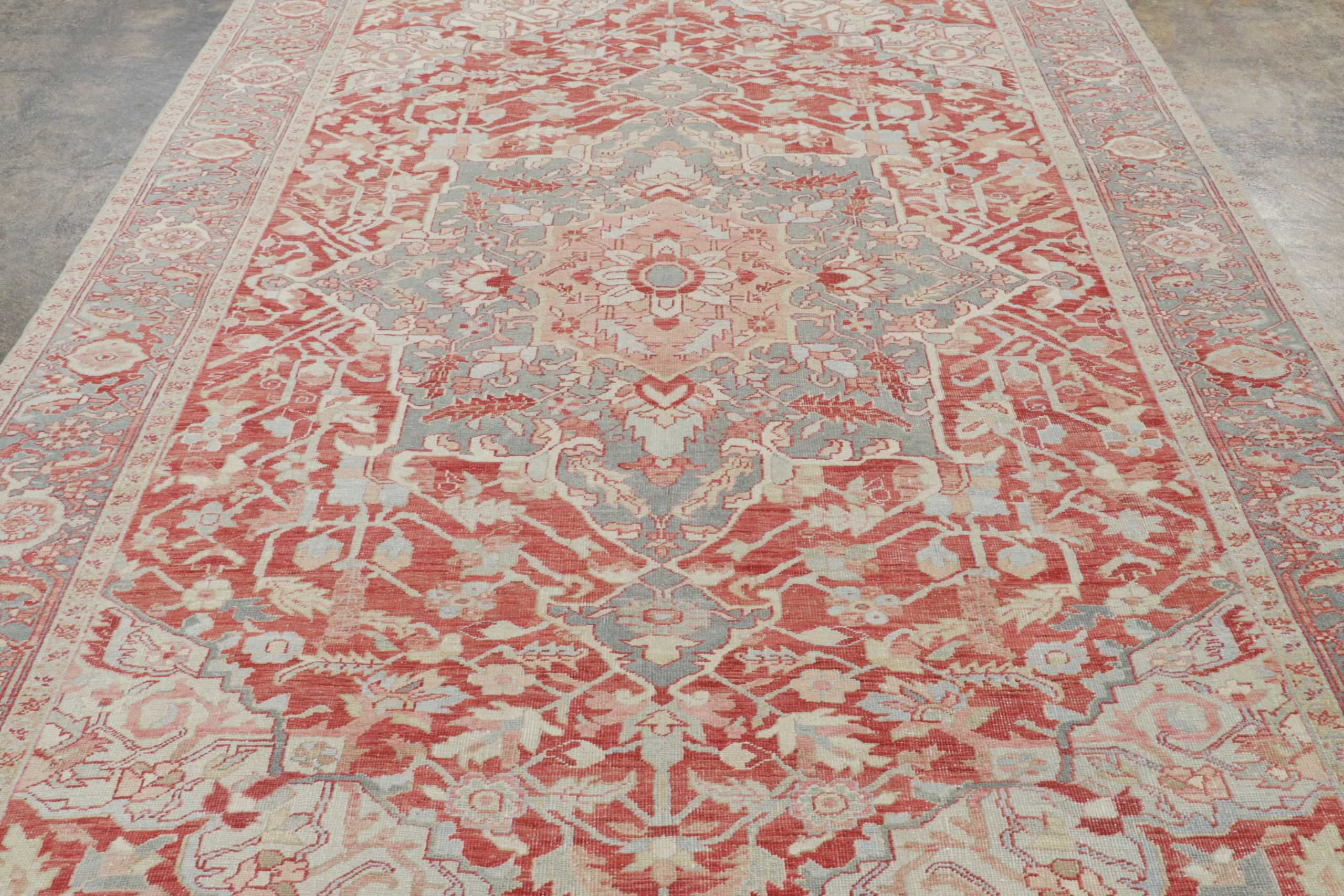 Antique Heriz Floral Rug