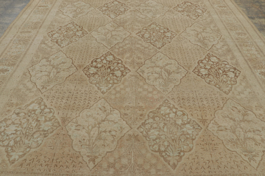Antique Tabriz Floral Rug