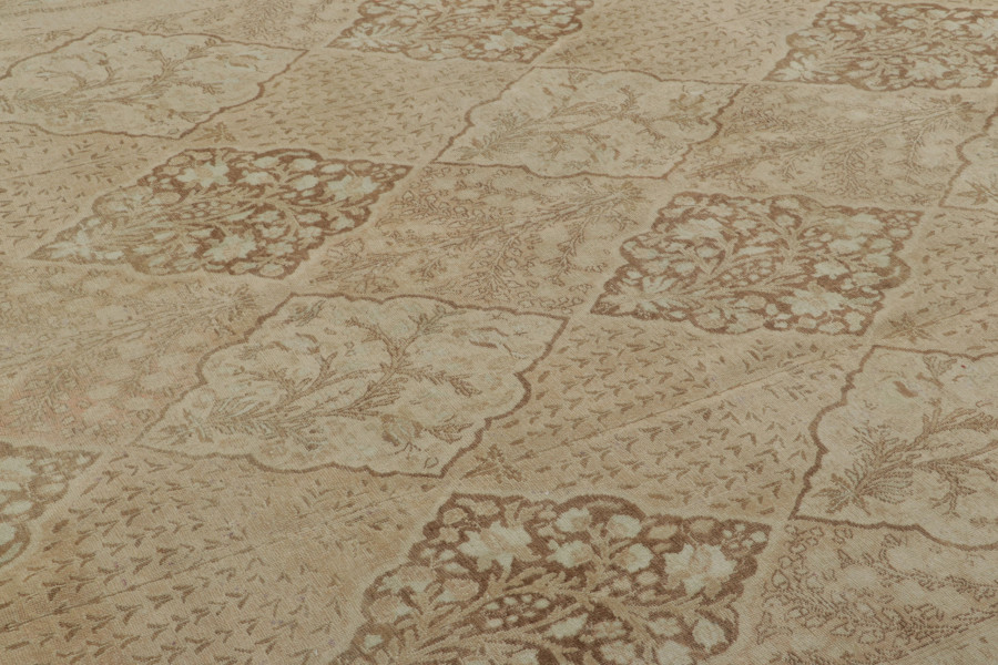 Antique Tabriz Floral Rug