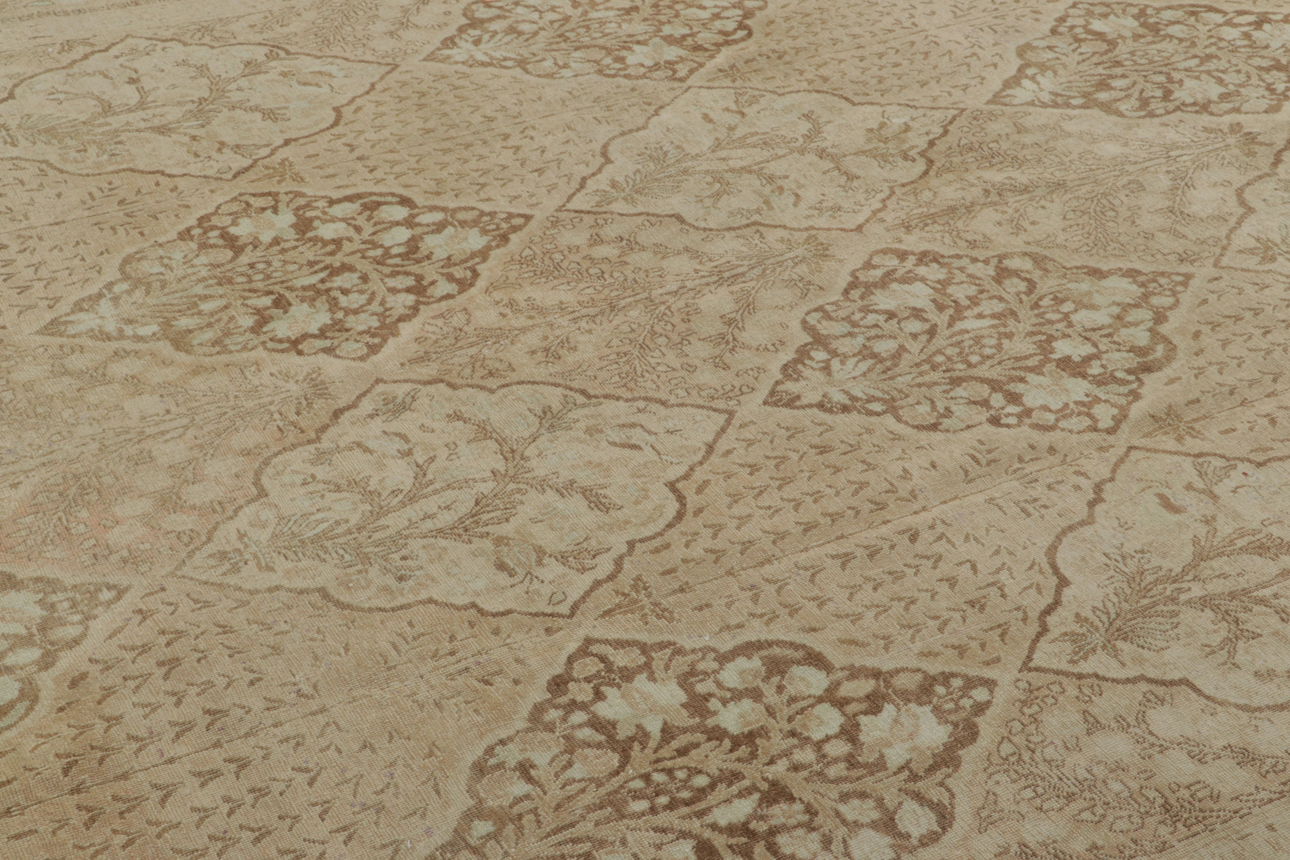 Antique Tabriz Floral Rug
