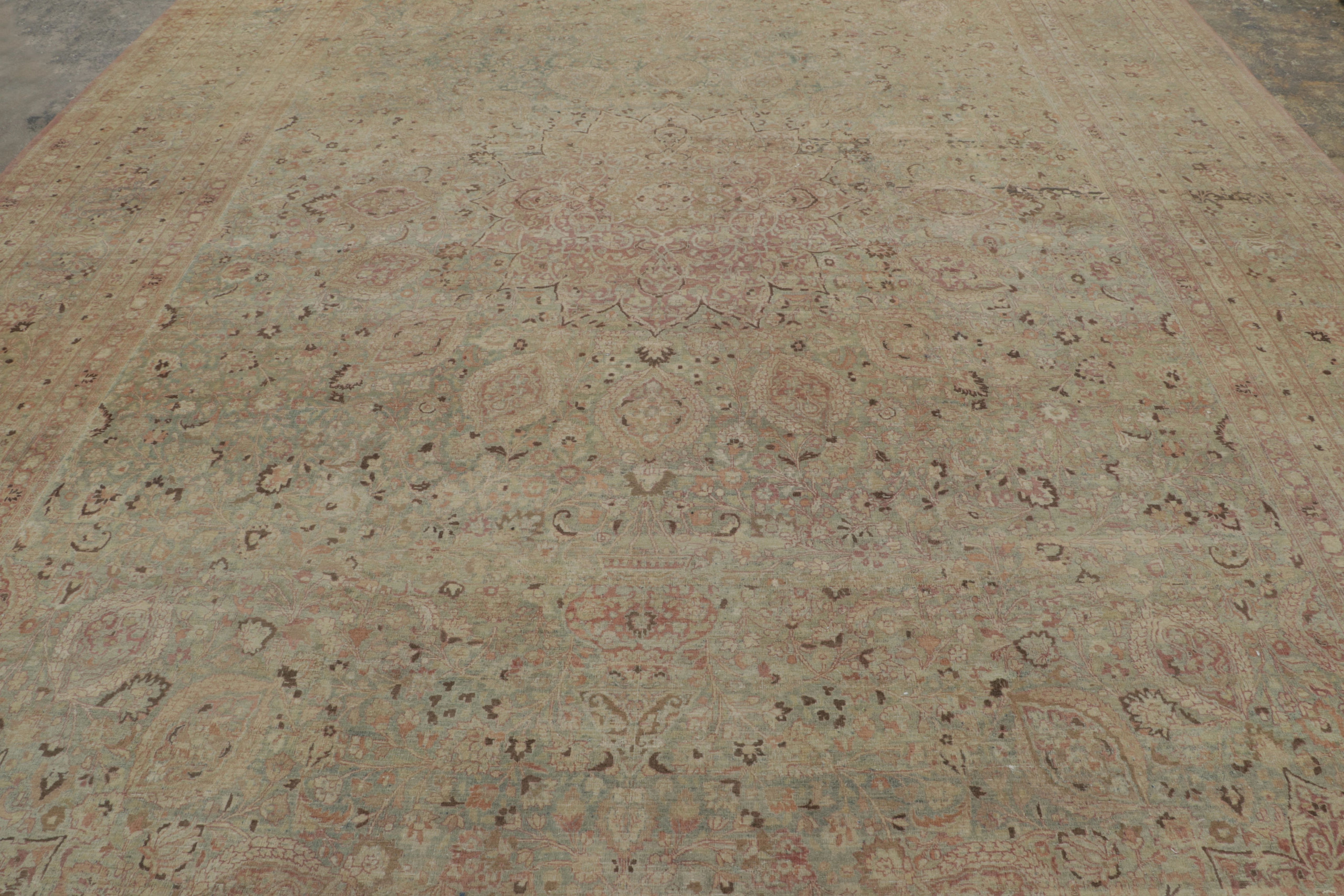 Oversized Antique Persian Mashad Rug