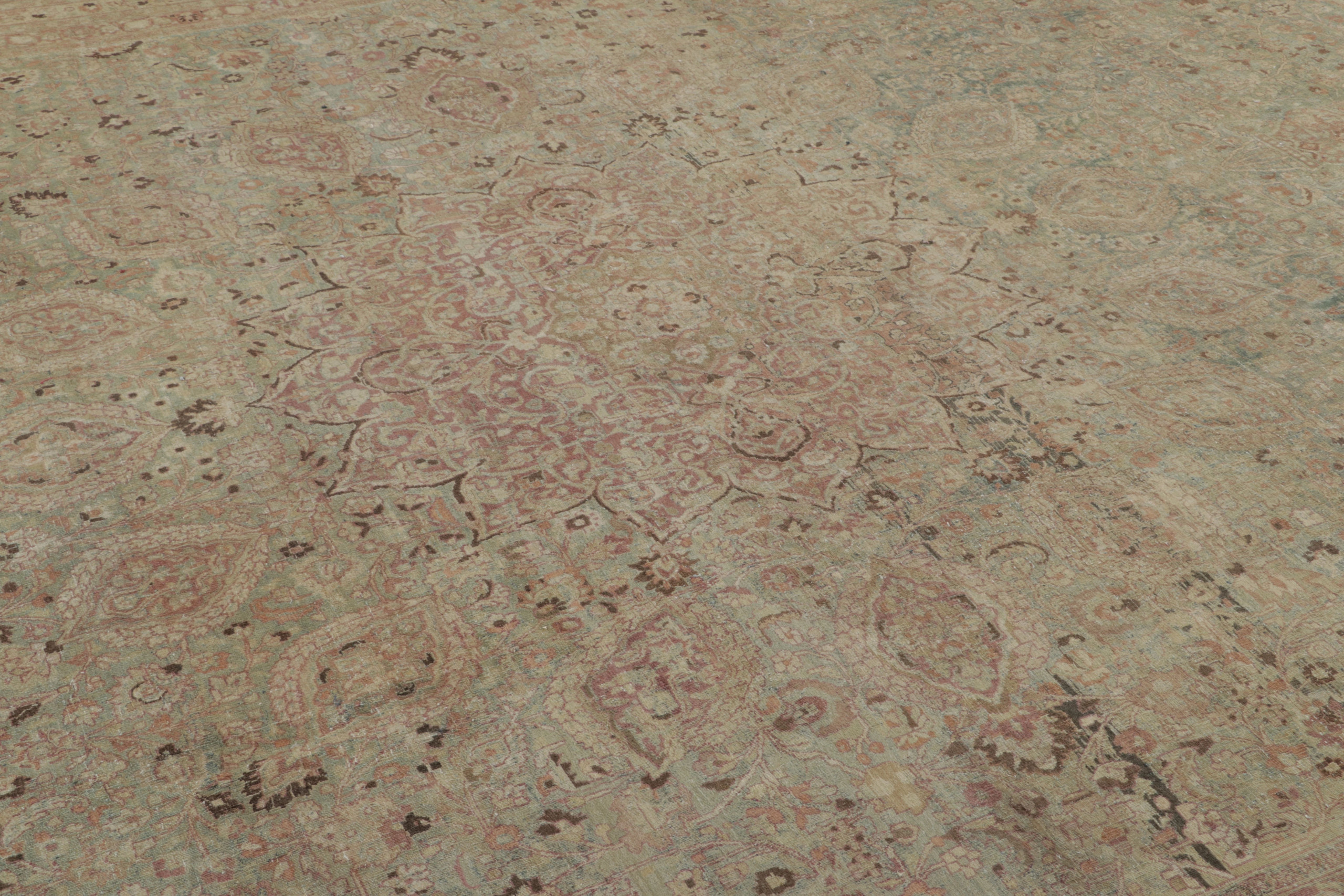 Oversized Antique Persian Mashad Rug