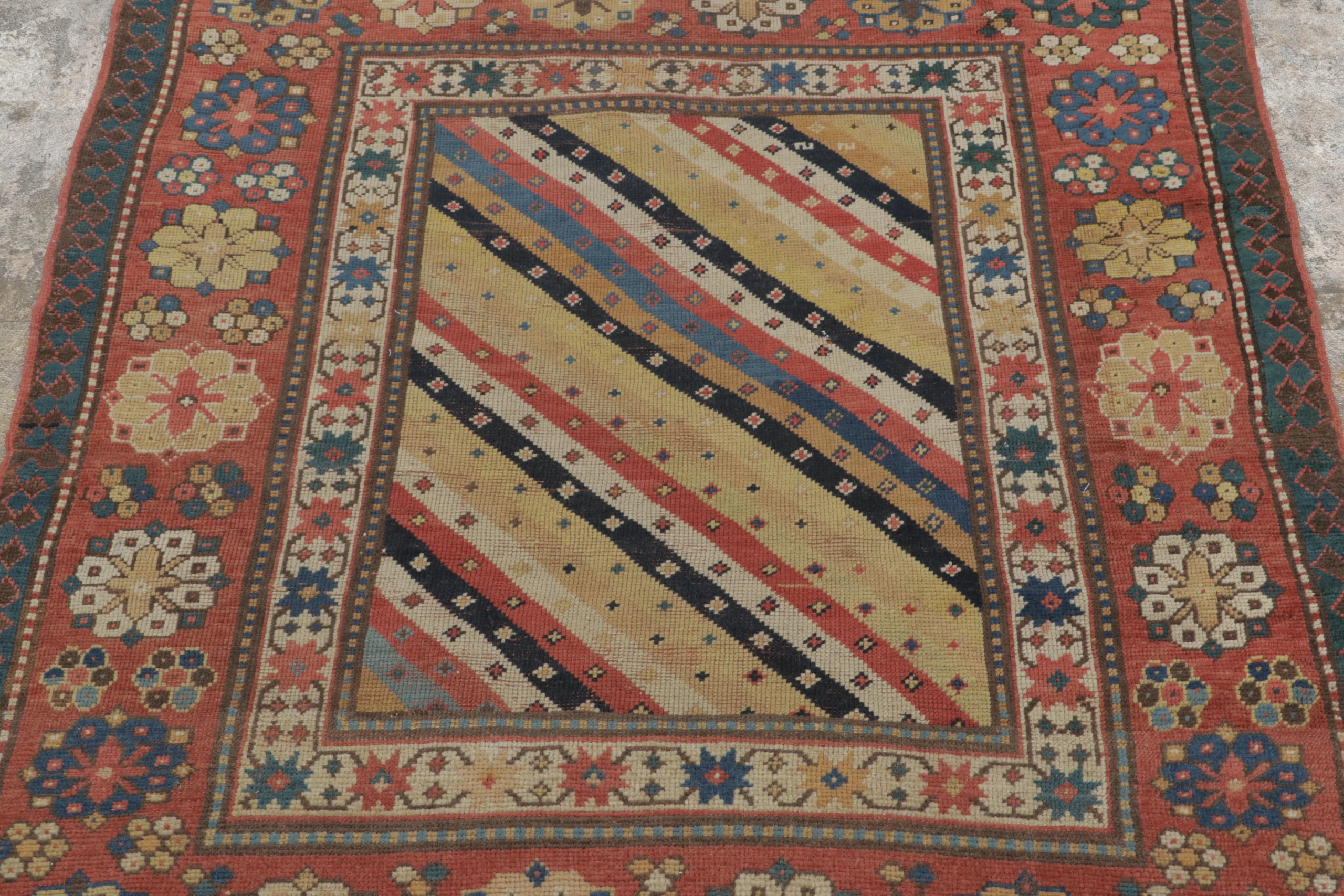 Antique Kuba Caucasus Square Rug
