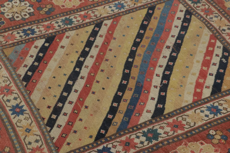 Antique Kuba Caucasus Square Rug
