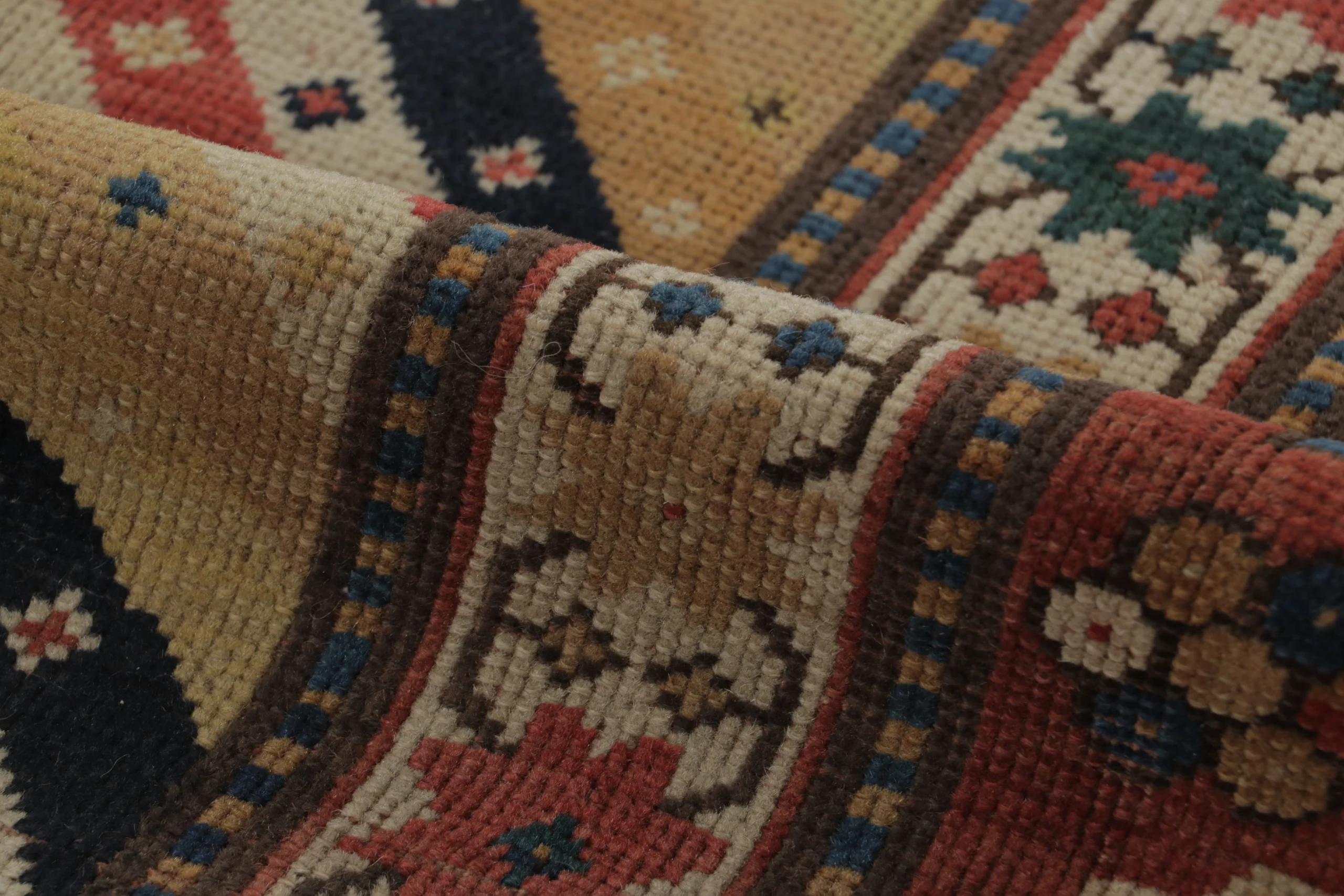 Antique Kuba Caucasus Square Rug