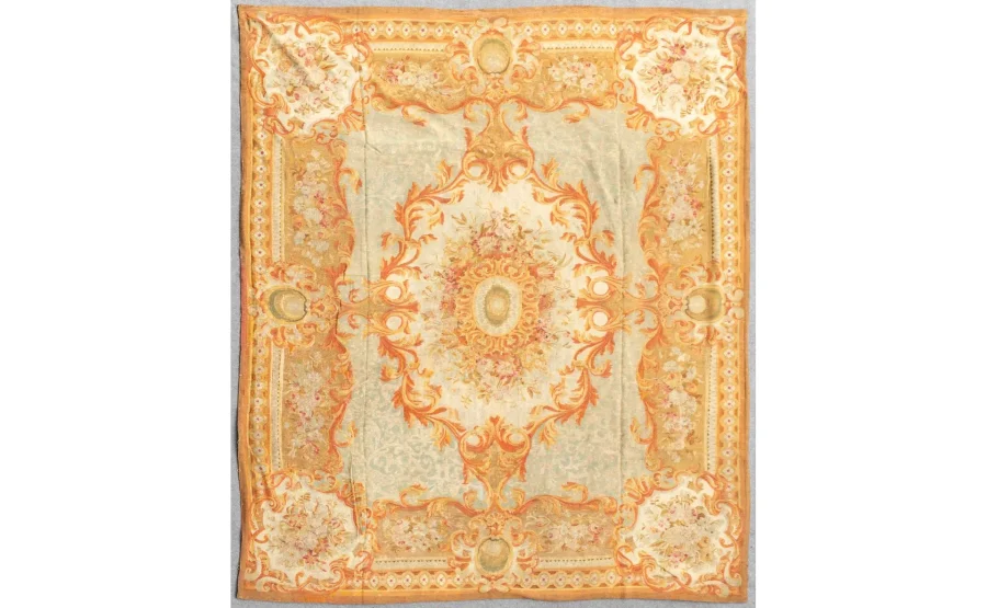 Antique Oversized Aubusson Rug